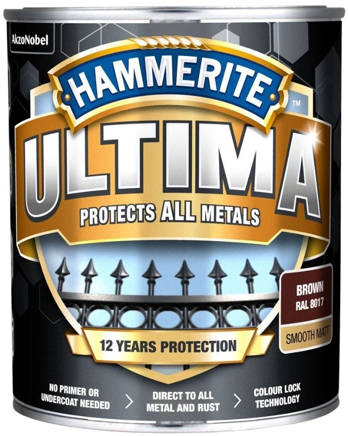 Hammerite dažai ULTIMA Matinis rudi 2,2 l