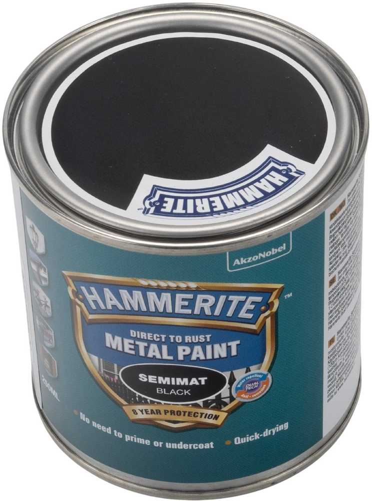Hammerite Silkemat - Sort - 250 ml.