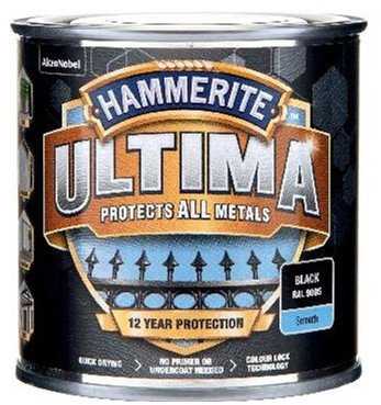 Hammerite Hammerite Ultima Metalmaling - Sort - RAL 9005 - 250 ml.
