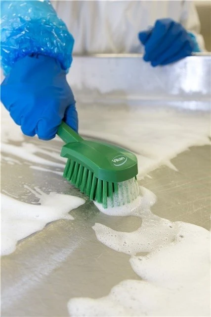 Vikan Hand brush, Vikan, 27x7x8.5cm, baltas, polyester/PP/stainless steel, soft, slotted
