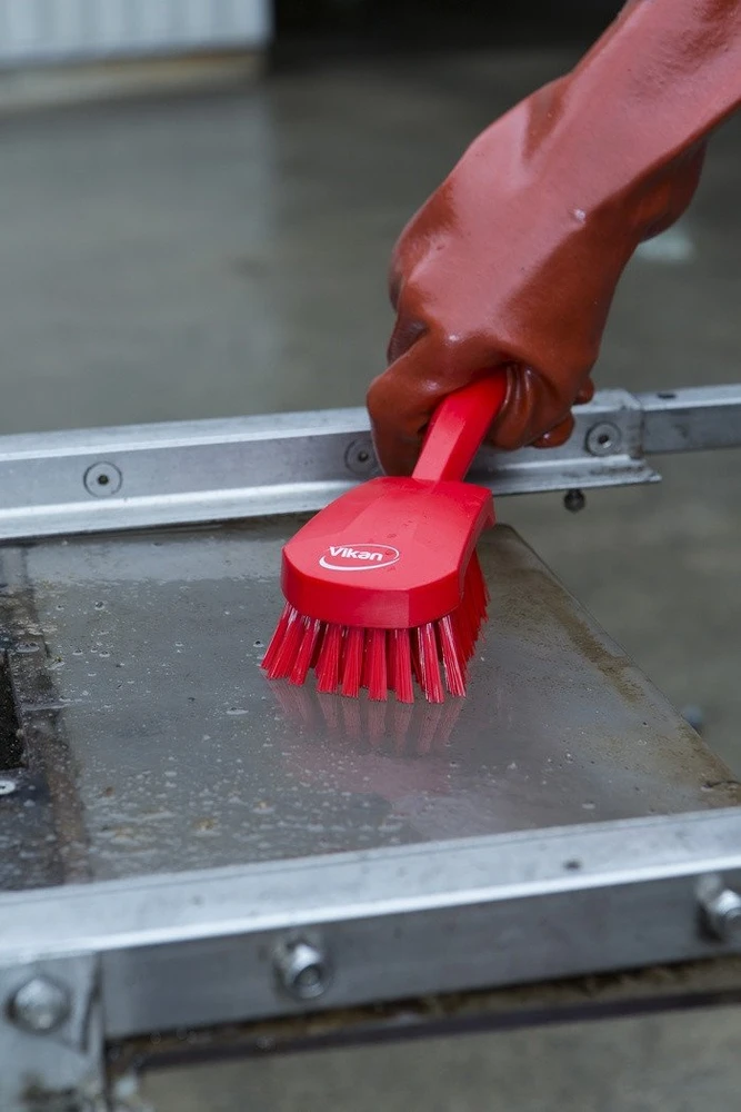 Vikan Hand brush, Vikan, 27x7x8.5cm, baltas, polyester/PP/stainless steel, soft, slotted