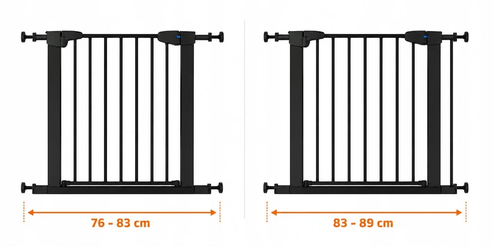 Hanks Kids Bramka zabezpieczająca G3 +7+14cm juoda Hankskids