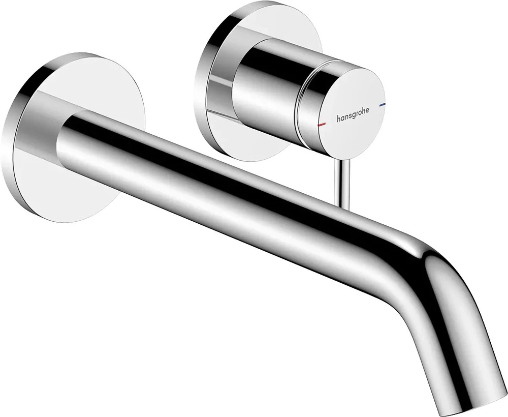 Hansgrohe Praustuvo maišytuvas „Tecturis“, skirtas paslėptam montavimui, montuojamas ant sienos, su 22,5 cm chromuotu snapu