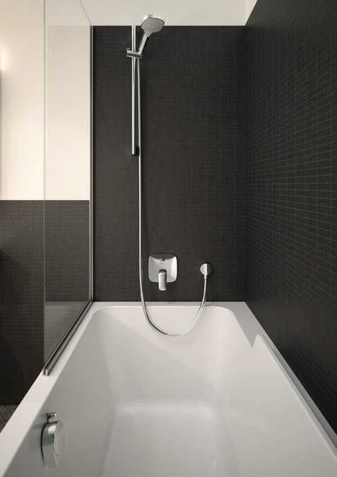 Hansgrohe Croma Select E Vario dušo komplektas 650 mm, EcoSmart 9l/min, 3 srovės, baltas/chromas