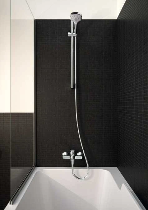Hansgrohe Croma Select E Vario dušo komplektas 650 mm, EcoSmart 9l/min, 3 srovės, baltas/chromas