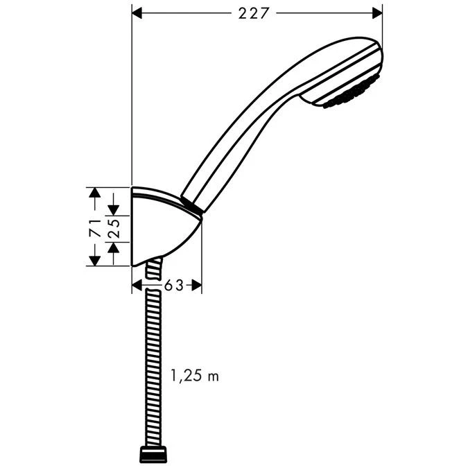 Hansgrohe Crometta 85 vietoje dušo komplektas, chromas (27576000)