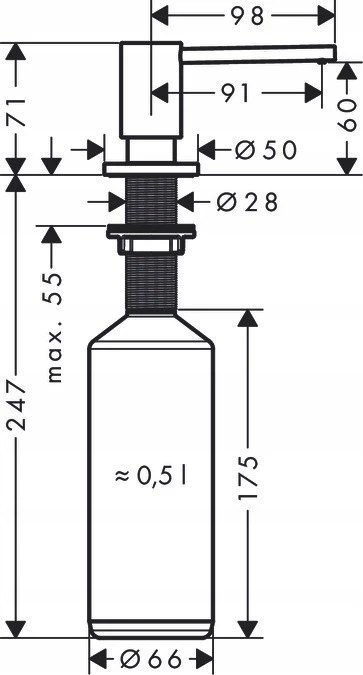 Dozatorius Hansgrohe A41 40438670