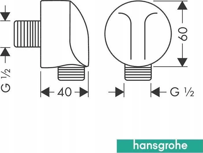 Hansgrohe FIXFIT žarnos jungtis be grįžtamosios linijos