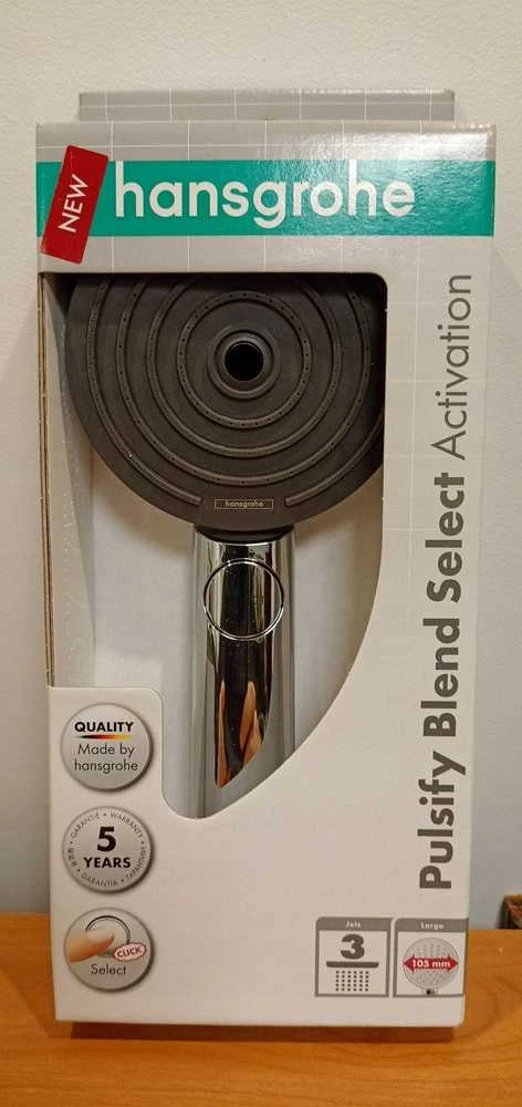 Dušo galvutė Hansgrohe Pulsify S 105, mat. juoda, Ø105 mm