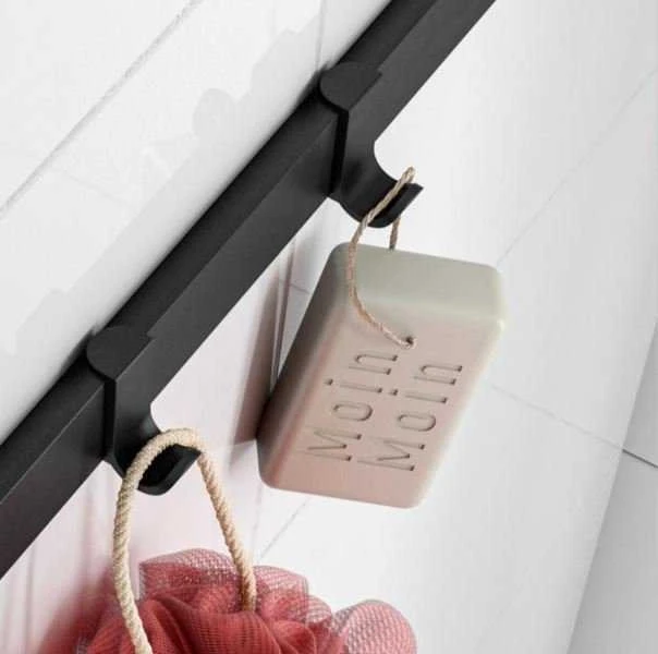 Rankšluosčio kabliukas Hansgrohe WallStoris, 27914670, juoda matinė, 2vnt