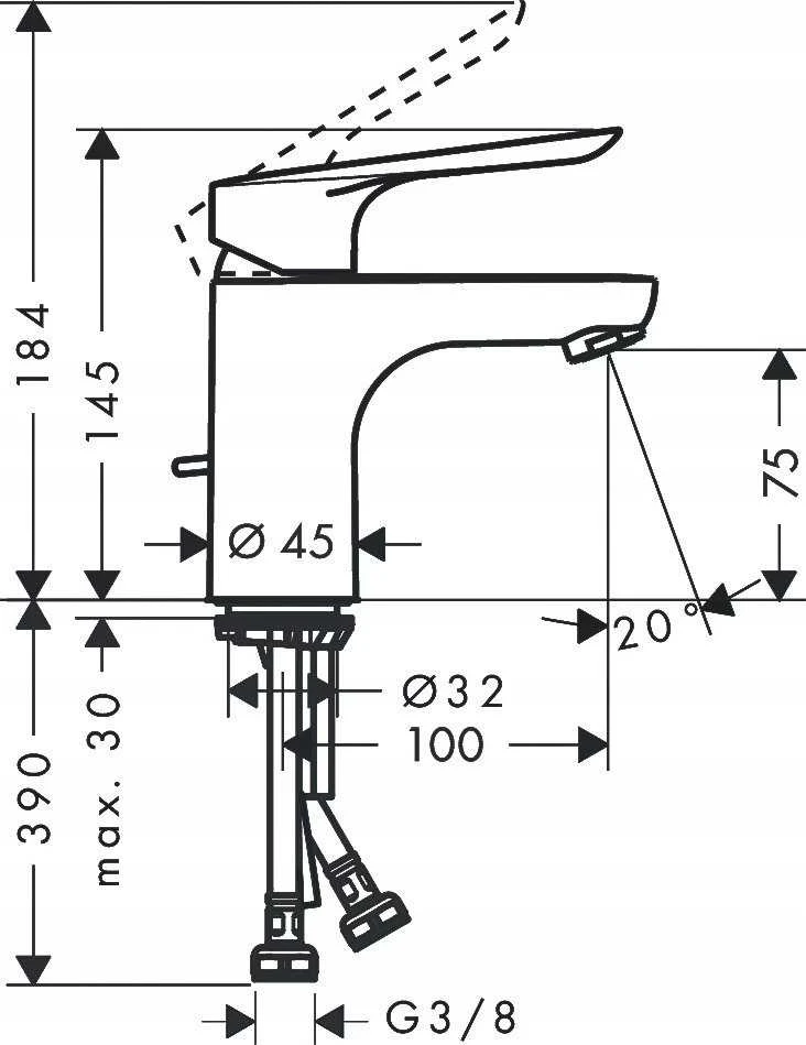 Praustuvo maišytuvas Hansgrohe Logis E 71160000