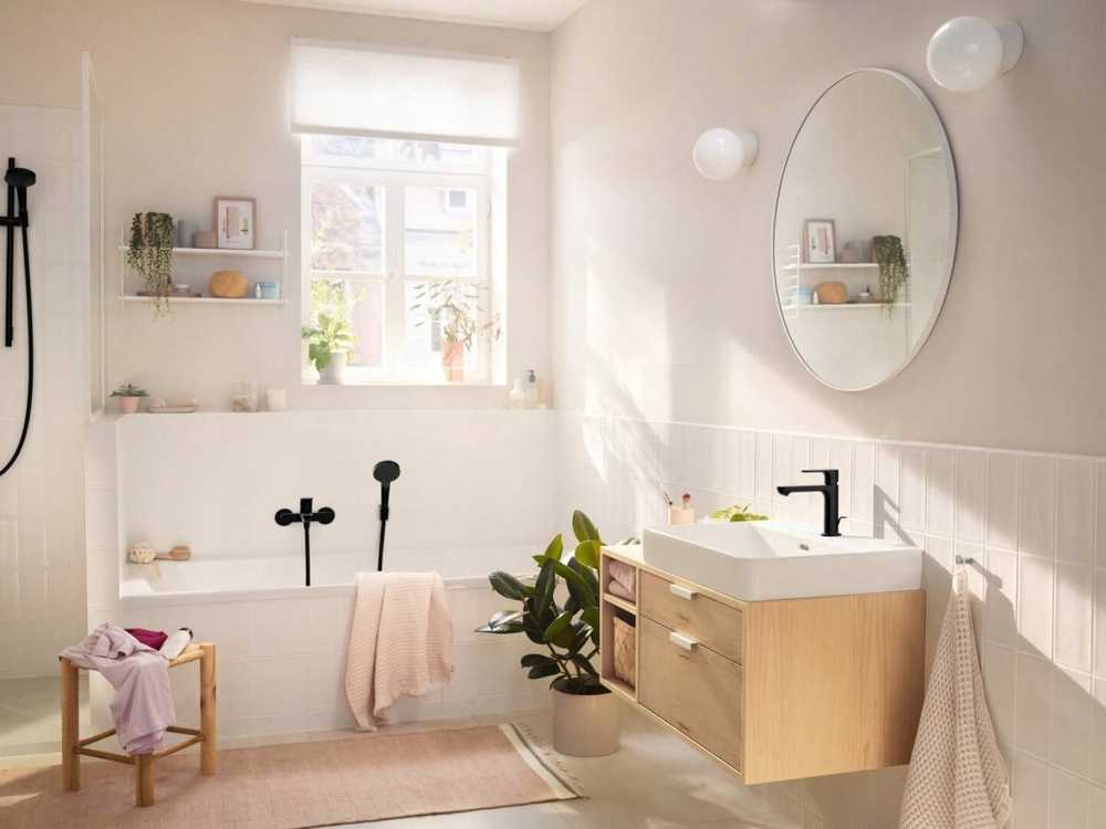 Hansgrohe izlietnes maisītājs Rebris S 110, ar pop-up, matēts juodas