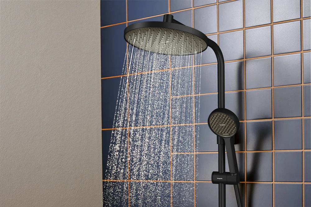 Hansgrohe DUŠO KOMPLEKTAS ACTIVERA S HG ECOSMART Juodas
