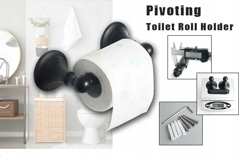 Hansgrohe WallStoris wc popieriaus laikiklis su lentynėle, matinis juodas