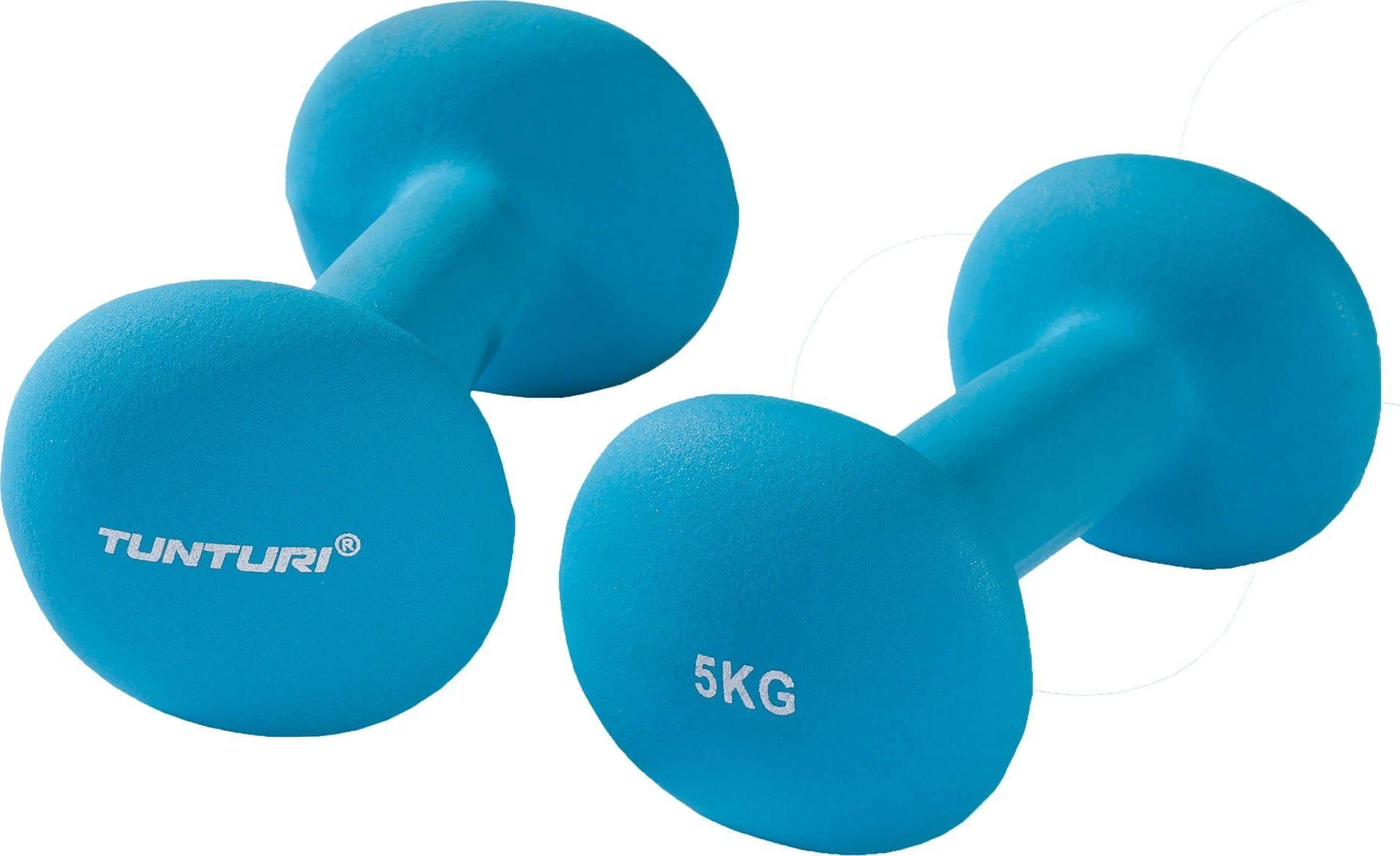 Neopreniniai hanteliai TUNTURI 2x 0,5-5kg (Svoris: 2 x 5kg)