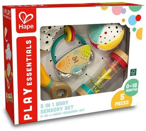 Hape – 5 viename kūdikio jutimo rinkinys – (87-0130)