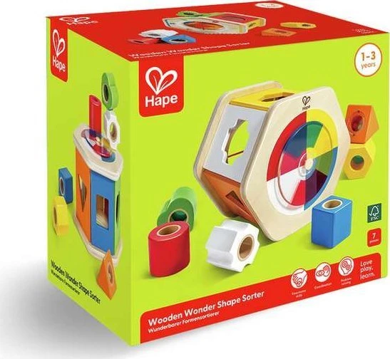 Hape HAPE blokeliai Shape Sorter, E0516A