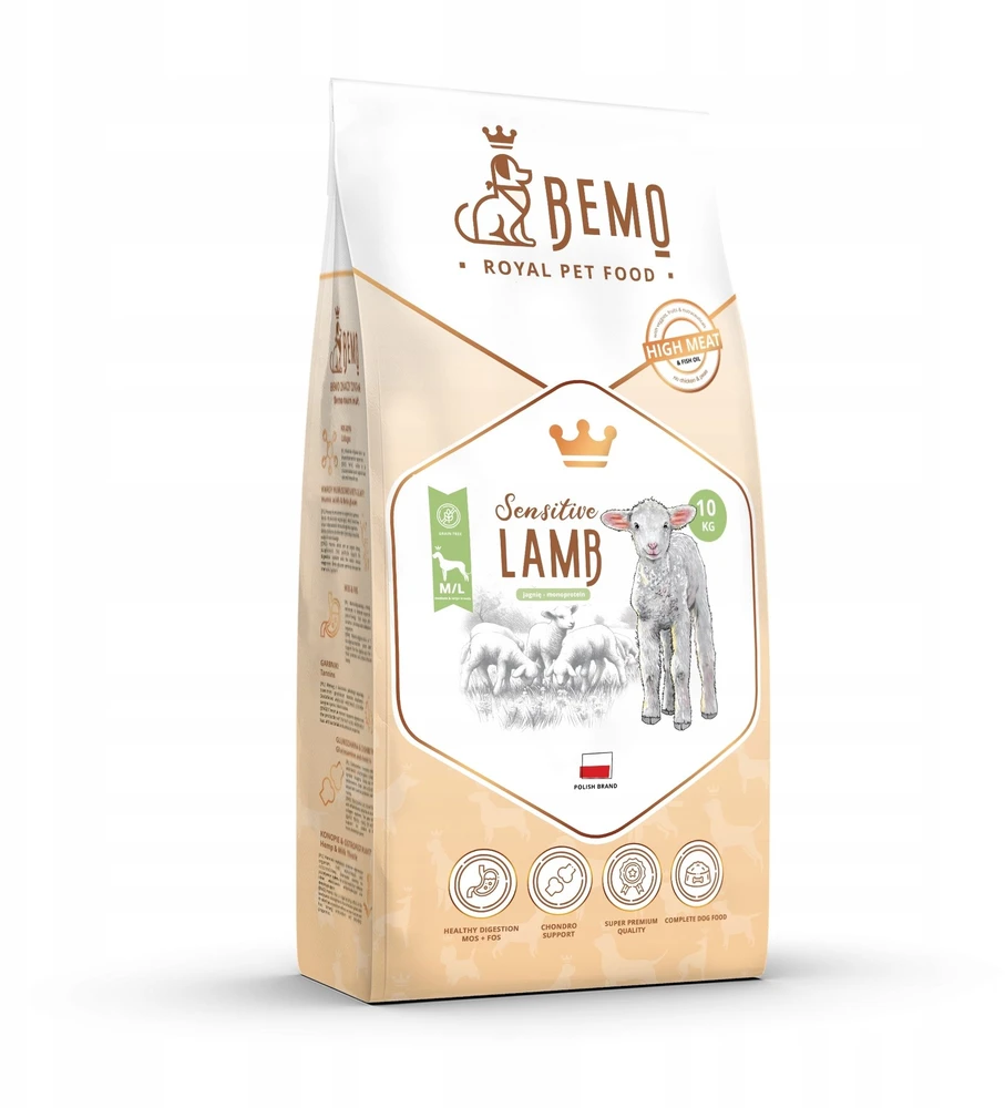 BEMO Sensitive ėriena Medium/Large Mono - sausa šunų dieta - 10 kg