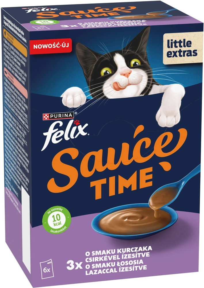 Purina Nestle Felix Sauce Time – šlapias kačių maistas – 6x40g