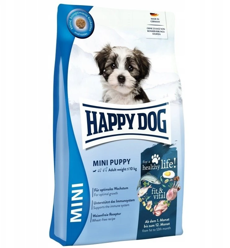 Happy Dog Fit&Vital Mini Puppy, sausas maistas, šuniukams małych ras od 4 tyg., 800g