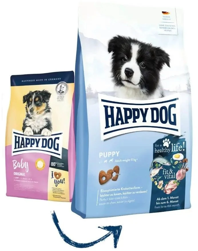 Happy Dog Fit&Vital Puppy, sausas maistas, šuniukams, 1-6 mėn., 1kg