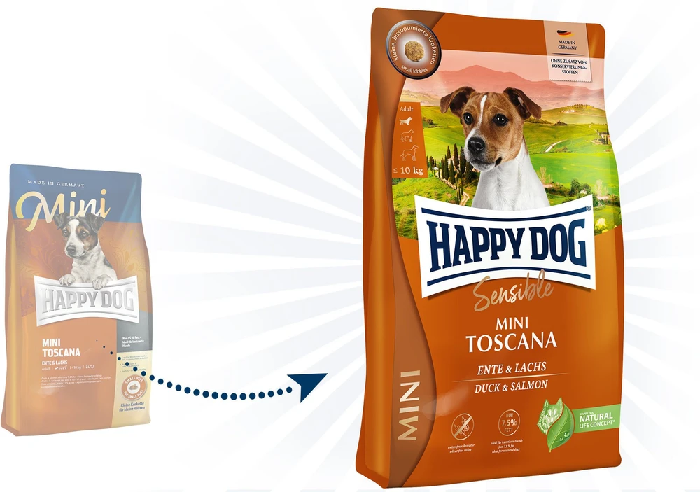 „Happy Dog Mini Toscana“, sausa maistas, 4kg