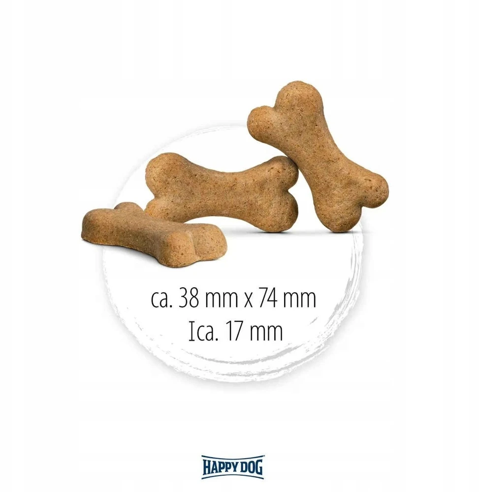 Happy Dog NaturCroq kaulas, kalakutienos ir ryžių skanėstas vidutinio ir didelio dydžio šunims 500g