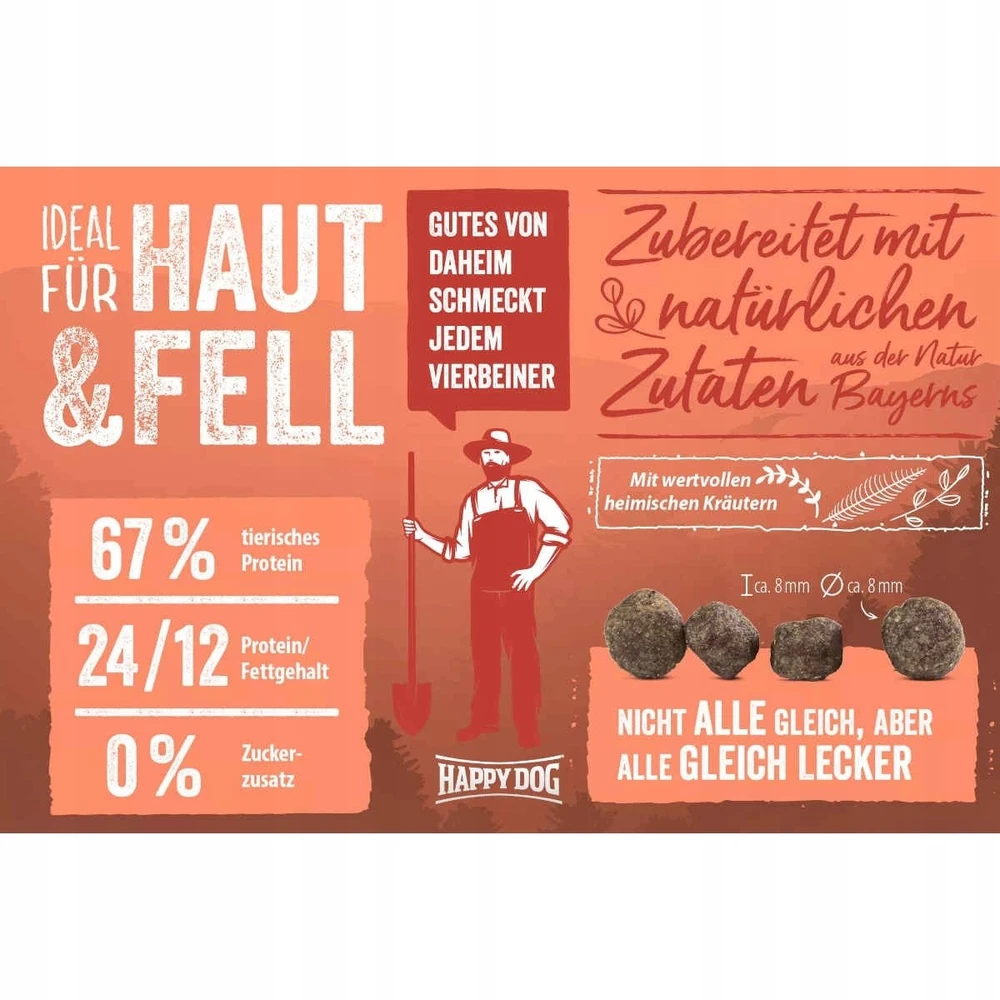 Happy Dog NaturCroq Mini lašiša&ryžiai, sausas maistas, 800g