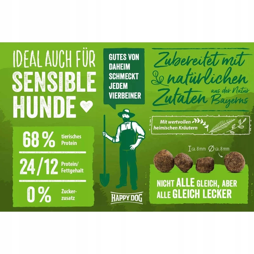Happy Dog NaturCroq Mini su ėriena ir ryžiais, sausas maistas, 4kg