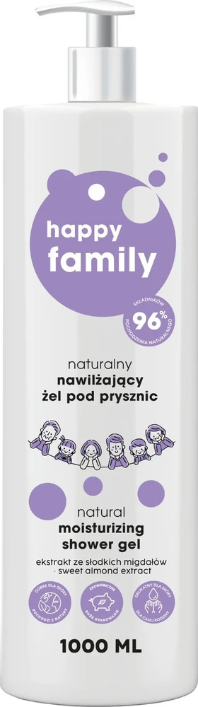 Happy Family Natūrali drėkinamoji dušo želė 1000ml