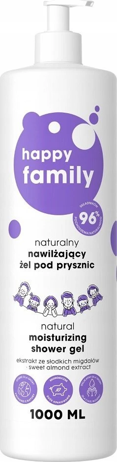 Happy Family Natūrali drėkinamoji dušo želė 1000ml