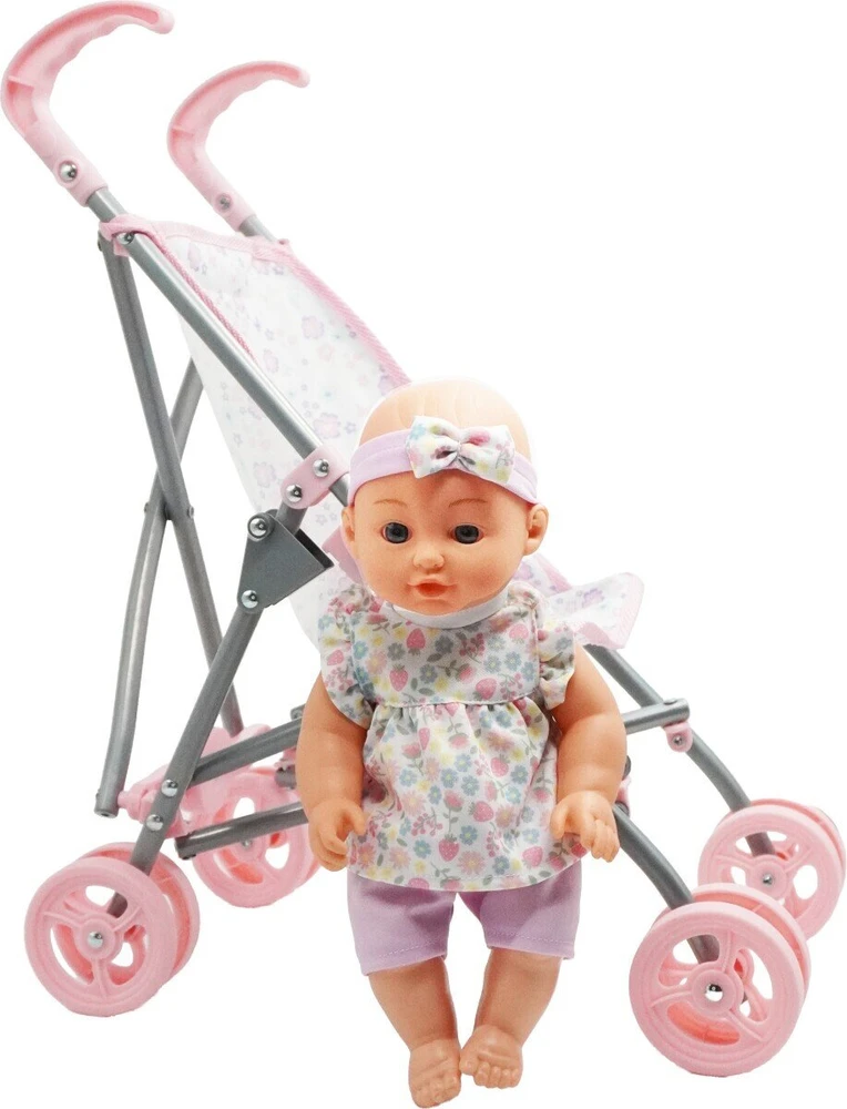 Happy Friend lėlė Teresa 30 cm su vežimėlio rinkiniu