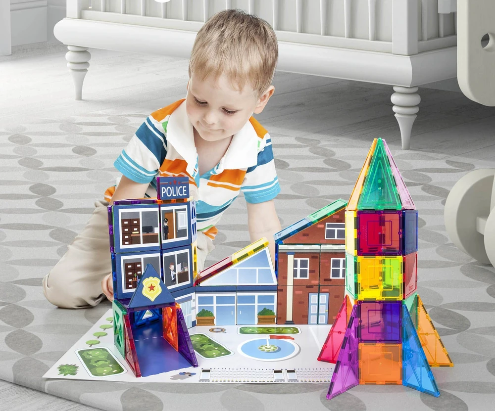 Happy Kiddo PICASSO TILES Magnetinis konstruktorius Rocket Booster 32 det., PT32