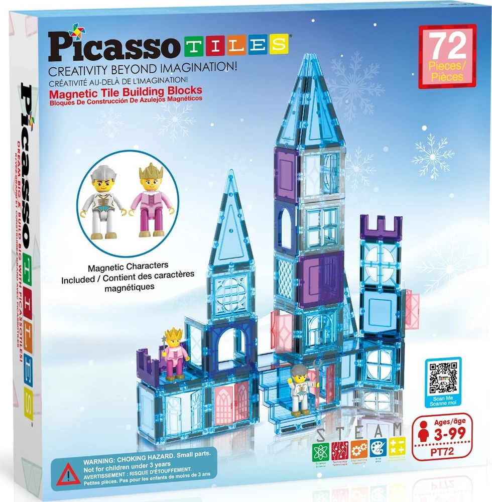PICASSO TILES Magnetinis konstruktorius Ice winter Set 72 det., PT72