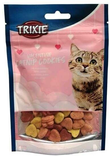TRIXIE Valentino dienos sausainiai širdelės su katžole, 50 g