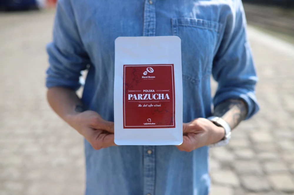 Hard Beans Coffee Kietos kavos pupelės Kawa Polska Parzucha 250g pupelių