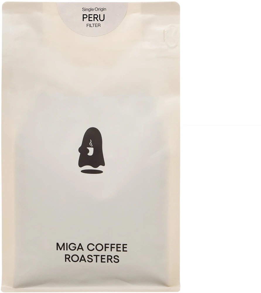 Hard Beans Coffee Miga Coffee Miga kavos skrudinimo aparatai - Peru Cajamarca plautas filtras 250 g