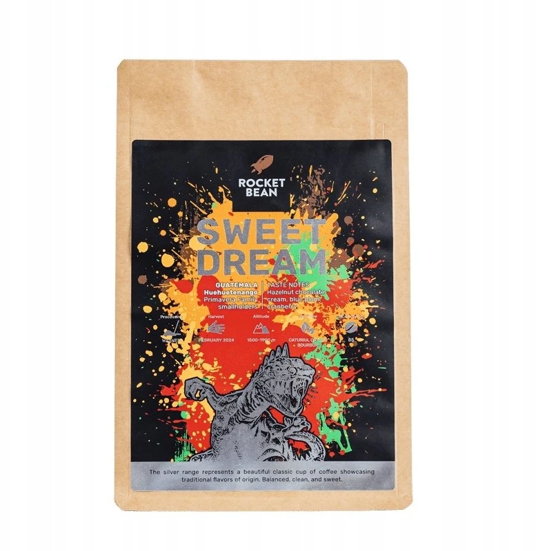 Hard Beans Coffee „Rocket Bean“ – „Guatemala Sweet Dream“ flet espreso kava, 200 g