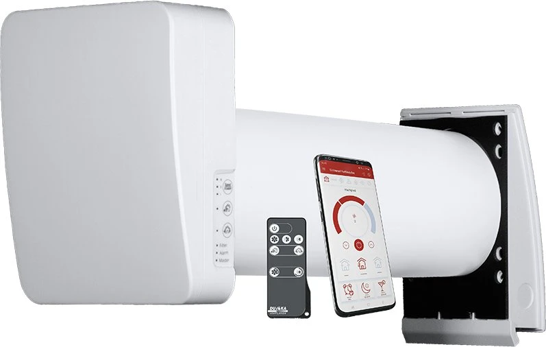 Ventiliatorius Hardi Duka One S6 Wi-Fi ø160 mm – vieno kambario šilumos rekuperatorius baltas (10547541)