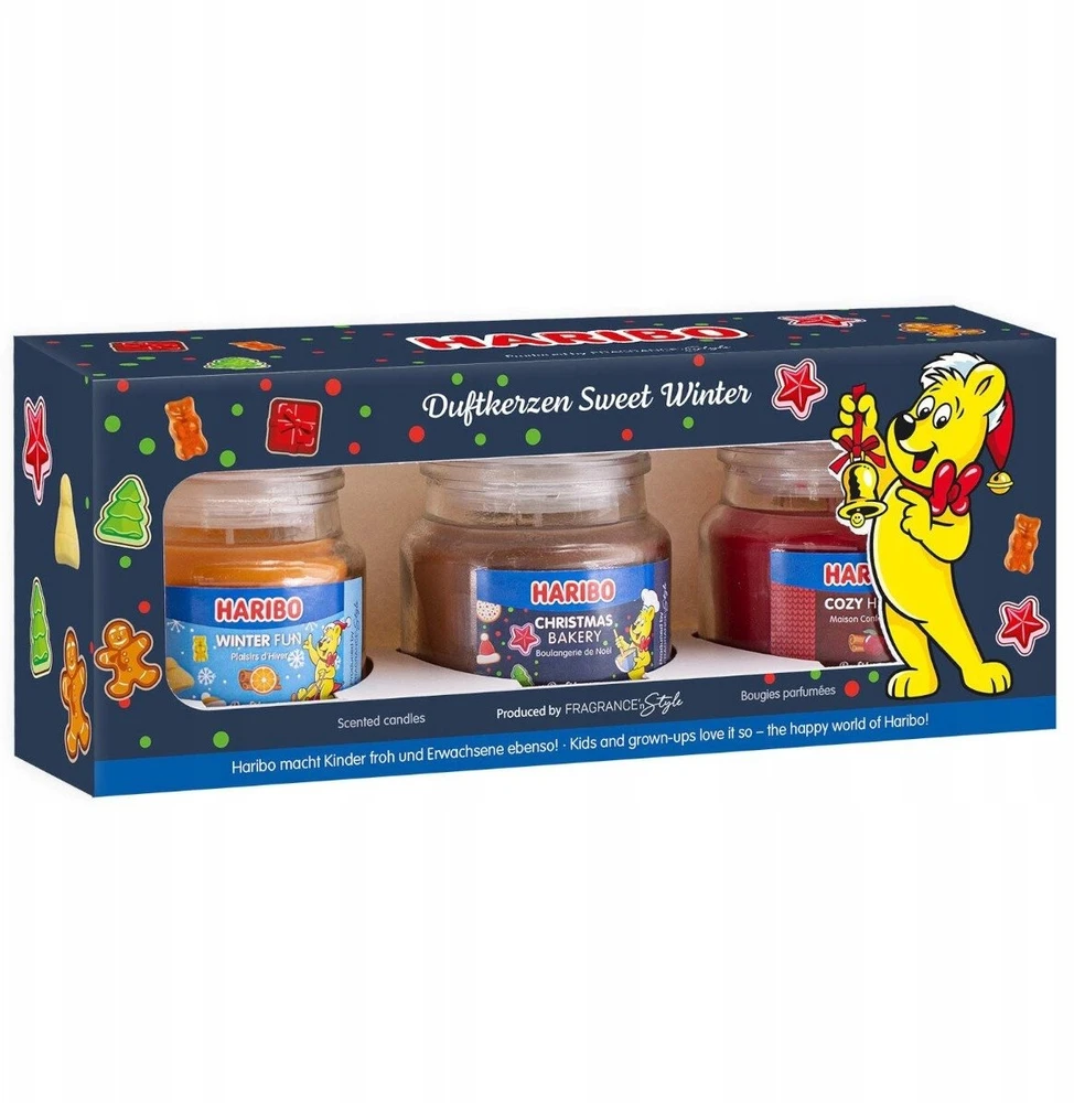 Haribo Duftkerzen Haribo žvakių rinkinys - Christmas Bakery, Winter Fun, Cozy Home - 3 x 85 g
