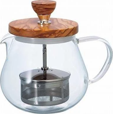 Hario Teaor stiklinis arbatinukas su alyvmedžio detalėmis