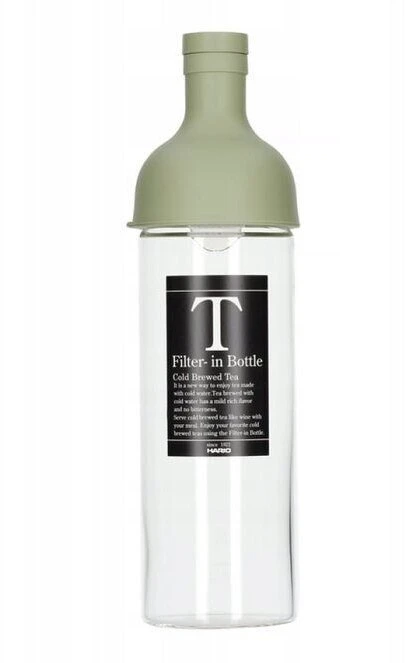 HARIO šaltos arbatos buteliukas su filtru, 750 ml, „Muted Žalias“