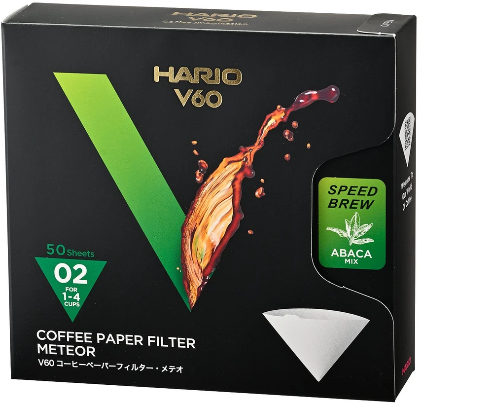 Hario Meteor V60-02 popieriniai filtrai, 50 vnt.