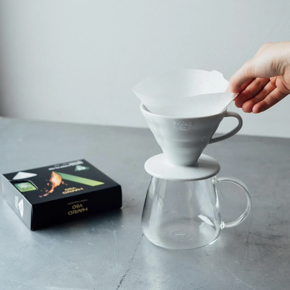 Hario Meteor V60-02 popieriniai filtrai, 50 vnt.