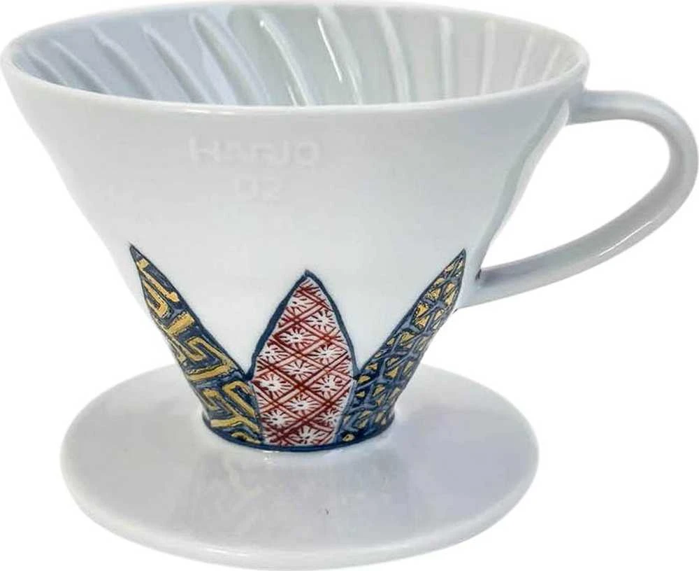 Hario V60-02 Tachikichi keraminis piltuvas su ornamentu