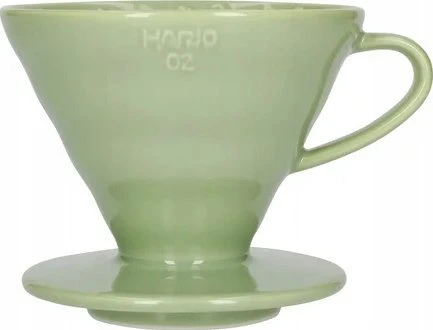 Hario V60-02 keramikinis kavos lašintuvas Smokey Žalias