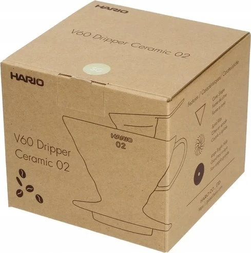 Hario V60-02 keramikinis kavos lašintuvas Smokey Žalias