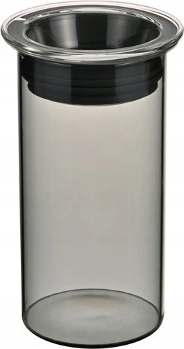 Hario 400ml pilkas stiklinis indas su dangteliu