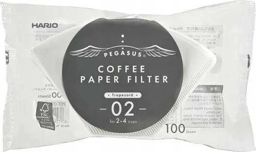 Hario Pegasus 02 kavinuko filtrai pakuotėje