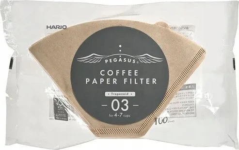 Hario Pegasus 03 popieriniai filtrai pakuotėje